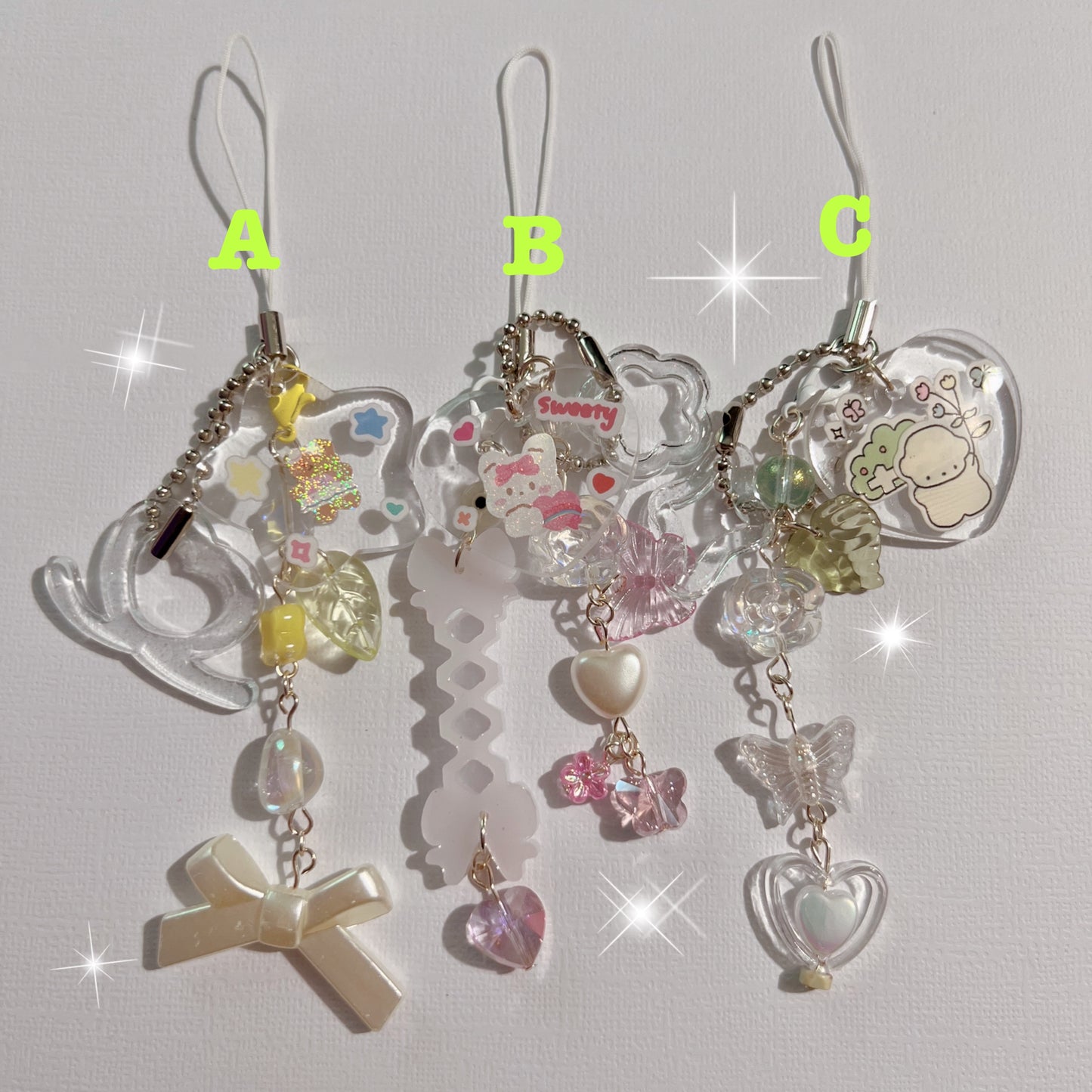 Sticker decor phone strap